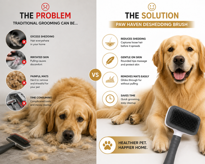 PawHaven Premium Deshedding Brush™ — FREE Glove Included