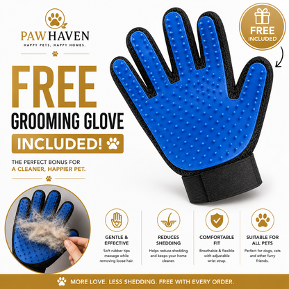PawHaven Premium Deshedding Brush™ — FREE Glove Included