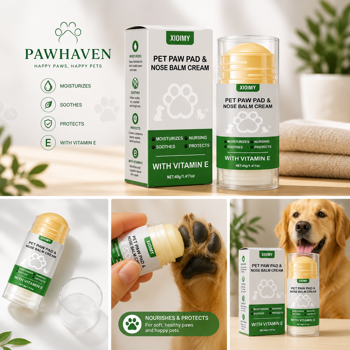 Paw Haven™ Soft Paws Balm | Vitamin E Paw & Nose Care